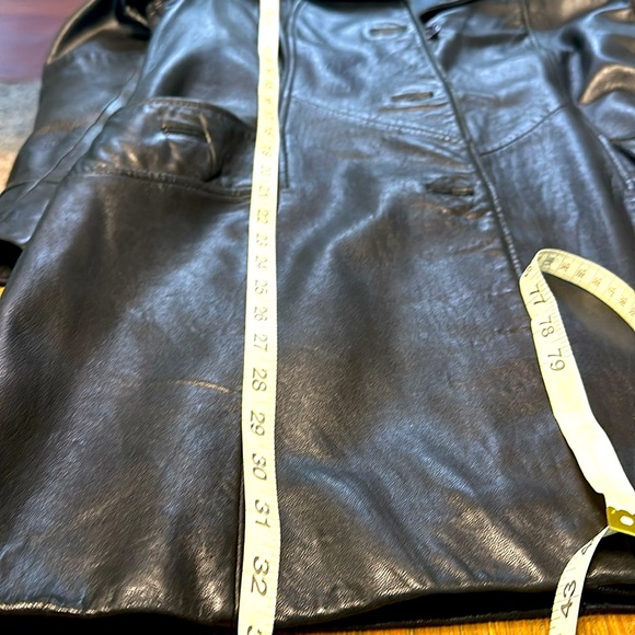 Vintage Sleek Edgy Sliming Detailed 90s Preston&York Soft Black Lamp Skin Jacket - Picture 12 of 14